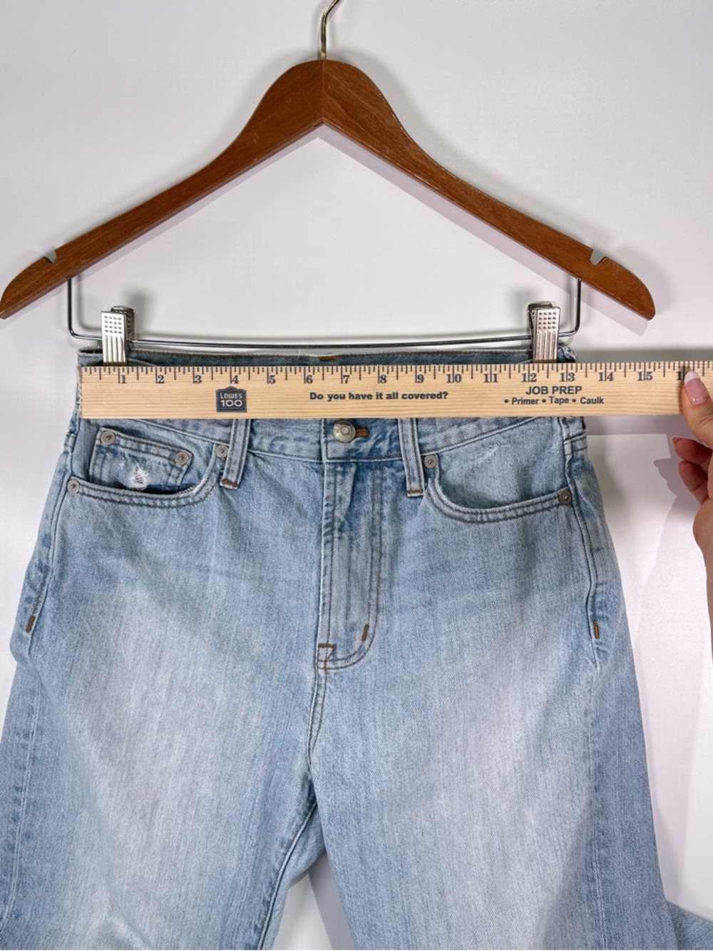Madewell The Perfect Summer Jean High Rise Distressed Cotton Light Wash Denim 26 - Picture 10 of 13